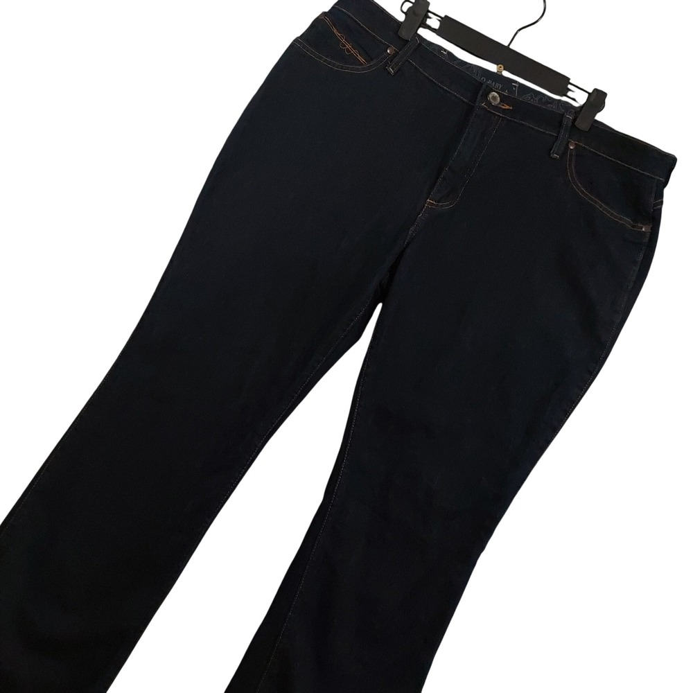 Wrangler Jeans Women Fits 36wx33L Dark Wash Q-Baby Ultimate Riding Bootcut